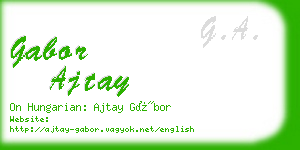 gabor ajtay business card